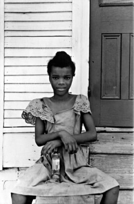 Frank Paulin - Girl on Steps, New Orleans, 1951 Gelatin silver print mounted to board, printed c. 1951 | Bruce Silverstein Gallery
