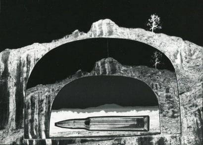 John Wood - Gun Landscape: Butte Landscape, c. 1960s Gelatin silver print, printed c. 1960s | Bruce Silverstein Gallery