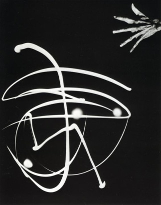 Barbara Morgan - Pure Energy and Neurotic Man, 1941-42 Gelatin silver print ; Bruce Silverstein Gallery