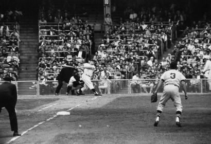 Walter Iooss, Jr. -  Roger Maris Hits His 61st Home Run, Bronx, NY, 1961  | Bruce Silverstein Gallery
