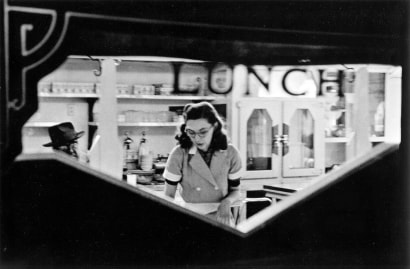 Frank Paulin - Lunch Counter, Chicago, 1952 Gelatin silver exhibition print mounted to board, printed c. 1952 | Bruce Silverstein Gallery