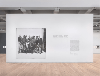 Installation view of&nbsp;Working Together: The Photographers of the Kamoinge Workshop&nbsp;(Whitney Museum of American Art, New York, November 21, 2020&ndash;March 28, 2021). Left: Anthony Barboza,&nbsp;Kamoinge Portrait, 1973. Photograph by Ron Amstutz