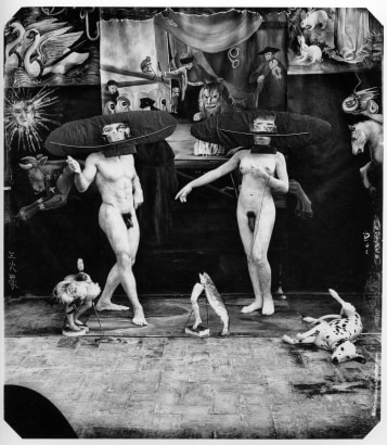 Joel-Peter Witkin - Eggs of my Amnesia, Rome, 1996 Gelatin silver print mounted to board. 16 x 20 inches ; Bruce Silverstein Gallery