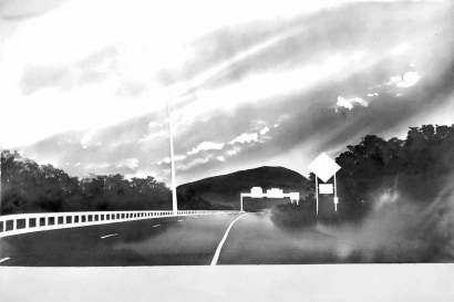 Alfred Leslie - Route 116, Near Sunderland, Massachusetts&nbsp;(from&nbsp;100 Views Along the Road), 1983 ; Bruce Silverstein Gallery