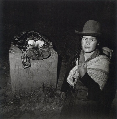 Rosalind Fox Solomon - Woman with Her Husband's Corpse, Huari, Ancash, Peru, 1981 Gelatin silver print, printed c. 2001 | Bruce Silverstein Gallery