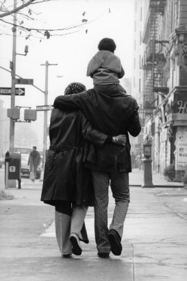 Chester Higgins -  Young Family Strolling, Harlem, 1972