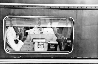 Frank Paulin - Dining Car, Atlantic City, New Jersey, 1957 Gelatin silver exhibition print mounted to board, printed c. 1957 | Bruce Silverstein Gallery