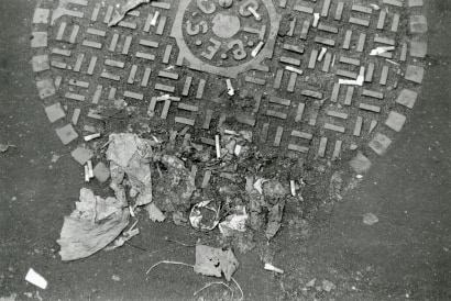 Walker Evans - Debris on a Manhole Cover, New York, 1968 | Bruce Silverstein Gallery