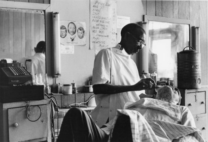 Chester Higgins -  Barbershop, Tuskegee, Alabama, 1972