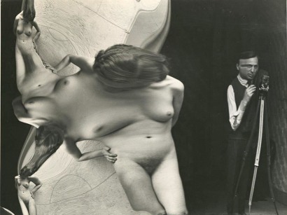 Andr&eacute; Kert&eacute;sz - Distortion #91 with Self Portrait,&nbsp;1933 Gelatin silver print, printed c. 1960 | Bruce Silverstein Gallery