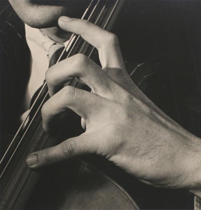 Imogen Cunningham - The Hands of G&eacute;rald Warburg, Violinist, 1929 Gelatin silver print mounted to board, printed c. 1950s | Bruce Silverstein Gallery
