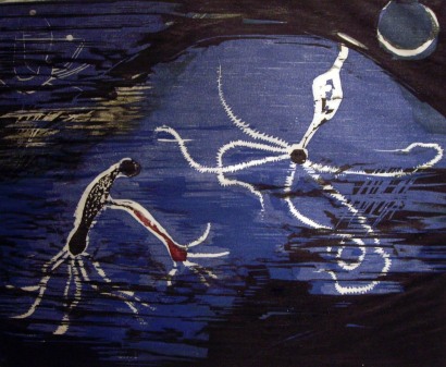 Barbara Morgan - Untitled, c. 1920-1930 Woodblock print on paper&nbsp; | Bruce Silverstein Gallery