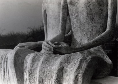 Henry Moore | Detail of Two Seated Figures (King &amp; Queen), 1953 | Bruce Silverstein Gallery