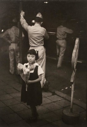 Werner Bischof - On the Ginza, Tokyo, Japan, 1951 Gelatin silver print mounted to board | Bruce Silverstein Gallery