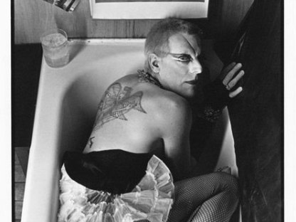 Ethyl Eichelberger in bathtub by Don Herron