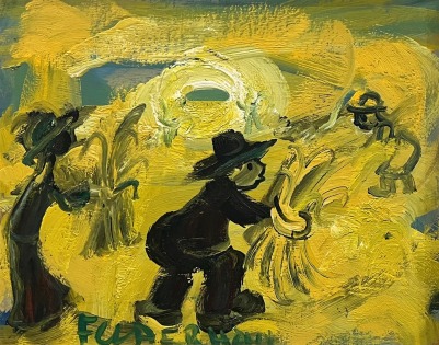 Frans Martin Claerhout, Three Figures Harvesting, n.d.
