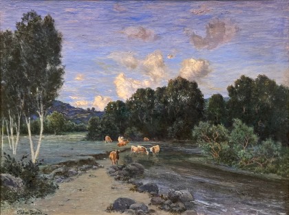 Stephen Maxfield Parrish, Untitled (Cattle Grazing), c. 1912