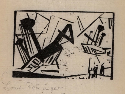 Wreck 2 woodcut by Lyonel Feininger