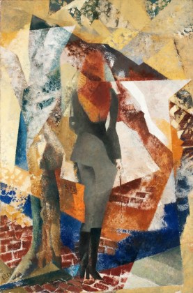 T. Lux Feininger (1910-2011), Autumn St., 1967, Oil on canvas, 30 x 20 in. (76.2 x 50.8 cm), Signed on verso: LUX  T. Lux F. 1967 &quot;Autumn St&quot; [fin. Dec. 1971]