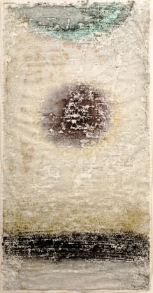 Mark Tobey (1890-1976), Untitled, 1965, Monotype on rice paper heightened with tempera, 39 1/8 x 20 in. (99.4 x 50.8 cm), Signed and dated lower right: Tobey 65 B&acirc;le