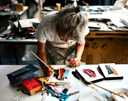 Teri Dryden in London for the &quot;London Collage Project&quot;.