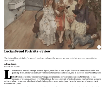 Photograph of "Lucian Freud Portraits - Review"