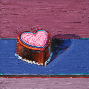 Wayne Thiebaud, Dark Heart Cake, 2014