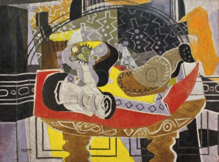 Georges Braque, Still Life with Guitar I (Red Tablecloth), 1936