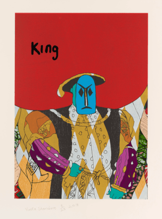 Yinka Shonibare, King, from Unstructured Icons, 2018, Relief print