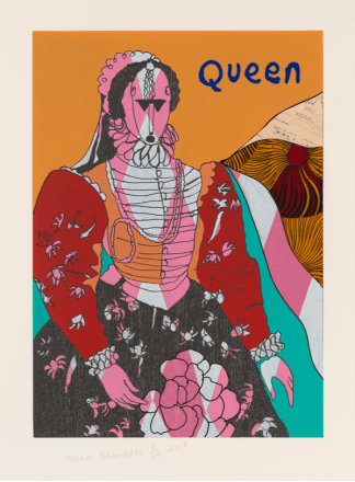 Yinka Shonibare, Queen II, from Unstructured Icons, 2018, Relief print