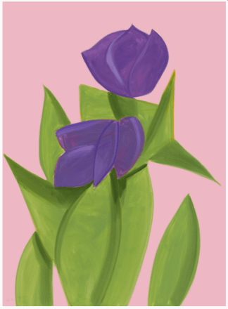 Alex Katz, Purple Tulips 2, Pigment print