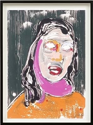 Nicola Tyson Portrait Head #8, 2002 Acrylic on Paper  20x14&rdquo; 50.8x35.6cm (NTY19.003)