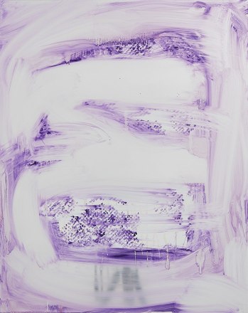 Peter Bonde, Erased Polizei-Schwein (Police-Pig), 2016. Oil on mirror foil, 39.37 x 31.5 x 1.6 inches, 100 x 80 x 4 cm (PB16.012)