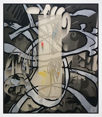 Jan-Ole Schiemann, CT4 (I), 2015. Ink and acrylic on canvas, 55.1 x 47.2 in, 140 x 120 cm (JS15.057)