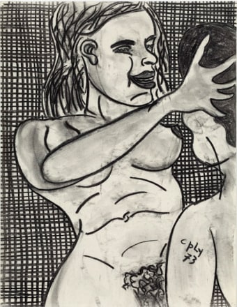William N. Copley, Untitled, 1973. Charcoal on paper, 23 1/2 x 18 in, 59.7 x 45.7 cm (WC20.013)