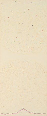 Surface Climate, 1971, gouache and pastel on paper, 21 x 8 1/2 inches