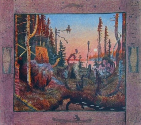 Ajidamoo Minis, lithograph, 19 3/4 x 21 3/4 inches