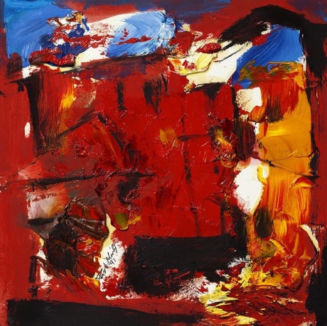 Paresh Maity Untitled (Red Cityscape)