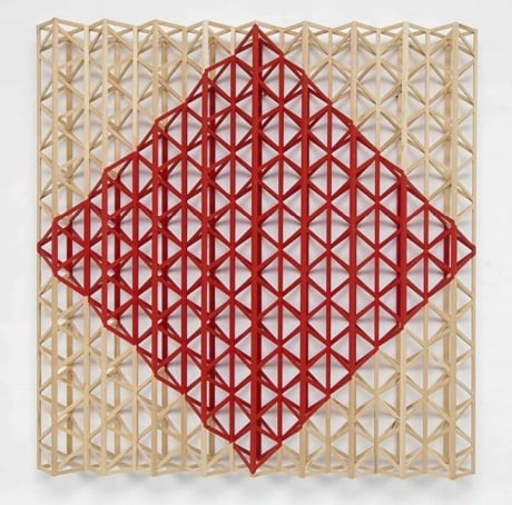 Rasheed Araeen,&nbsp;Red Square (After Malevich),&nbsp;2015,&nbsp;Acrylic on wood,&nbsp;63 x 63 x 7&nbsp;in