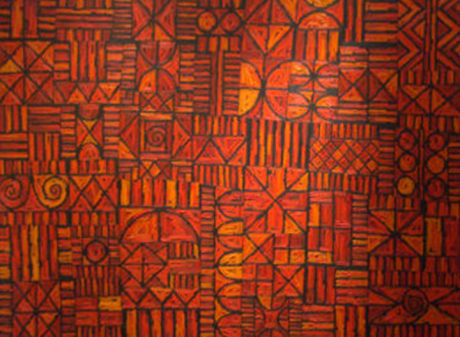 Rikki Wemega-Kwawu, Ashanti Saga,&nbsp;2005,&nbsp;Oil on canvas,&nbsp;60 x 84 in