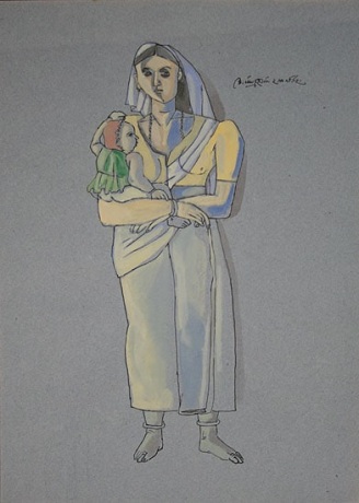 Laxma Goud UNTITLED (WOMAN WITH CHILD)