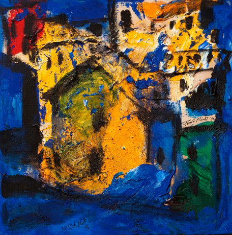 Paresh Maity Untitled (Blue Cityscape)