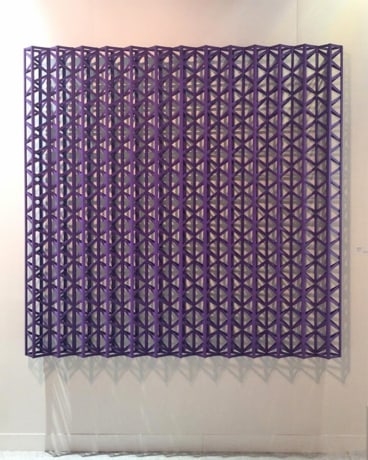 Rasheed Araeen, Untitled (Purple), 2019, Acrylic on wood, 64 x 84 x 7 in