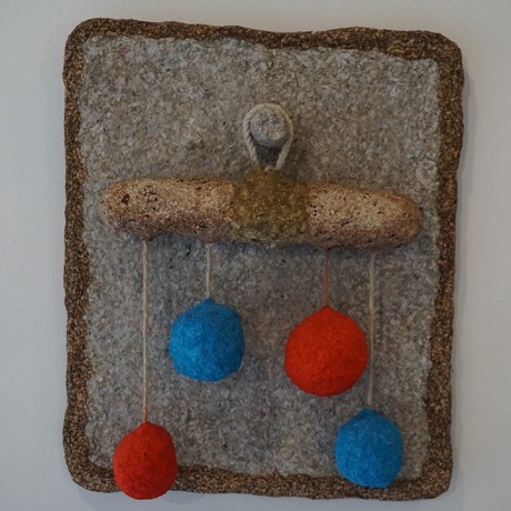 Mohamed Ahmed Ibrahim, Hanging Objects 4,&nbsp;2020,&nbsp;Paper mache and cardboard,&nbsp;16 x 12&nbsp;in
