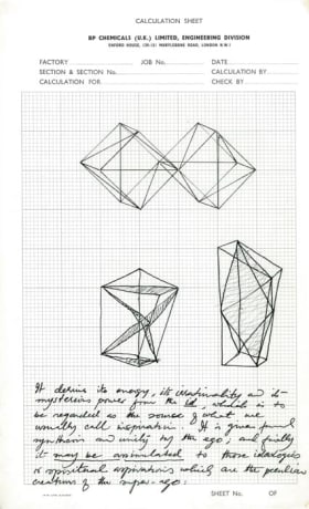 Rasheed Araeen Original Drawings for Sculpture (1-4)