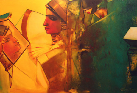 Paresh Maity,&nbsp;Grace,&nbsp;2005, Oil on canvas, 48 x 72 in