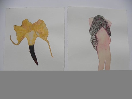 Avishek Sen, Untitled (Small Flower and Nude)