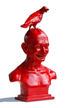 Debanjan Roy India Shining IV (Gandhi Bust With Bird)