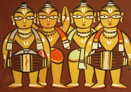 Jamini Roy UNTITLED (FOUR DRUMMERS)
