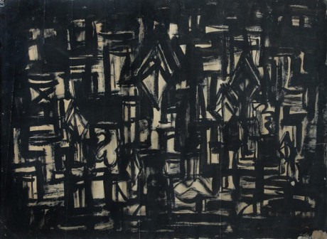 Rasheed Araeen,&nbsp;Black Painting, 1963, Black ink on paper, 22 x 29.5 in